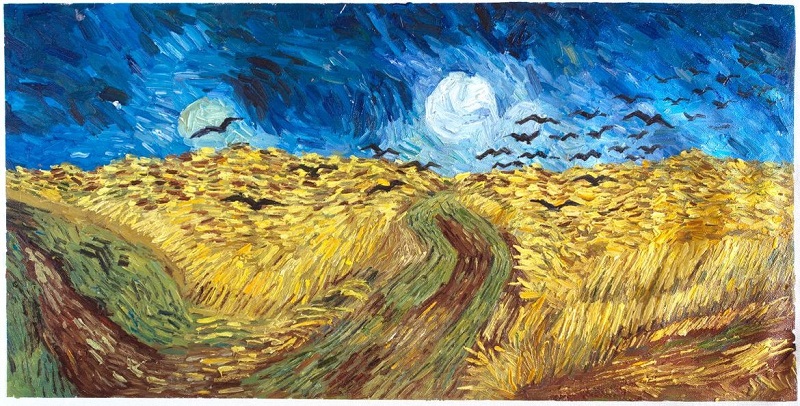 "Cánh đồng lúa mì có quạ" - Wheatfields With Crows là một bức tranh cuối cùng của Van Gogh
