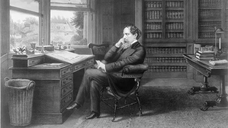 Charles Dickens và góc nghiên cứu ấm áp với ánh nến bập bùng